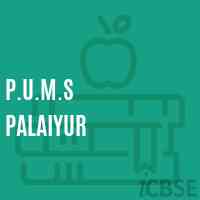 P.U.M.S Palaiyur Middle School Logo