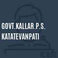 Govt.Kallar.P.S. Katatevanpati Primary School Logo