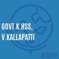 Govt.K.Hss, V.Kallapatti School Logo