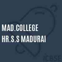 Mad.College Hr.S.S Madurai High School Logo