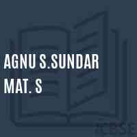 Agnu S.Sundar Mat. S Senior Secondary School Logo