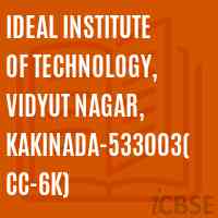 Ideal Institute of Technology, Vidyut Nagar, Kakinada-533003(CC-6K) Logo