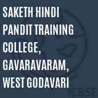 Saketh Hindi Pandit Training College, Gavaravaram, West Godavari Logo
