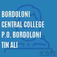 Bordoloni Central College P.O. Bordoloni Tin Ali Logo