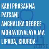 Kabi Prasanna Patsani Anchalika Degree Mohavidyalaya,Malipada, Khurda College Logo