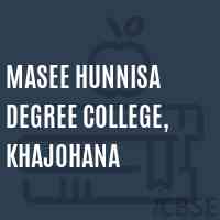 Masee Hunnisa Degree College, Khajohana Logo