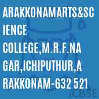 ArakkonamArts&Science College,M.R.F.Nagar,Ichiputhur,Arakkonam-632 521 Logo