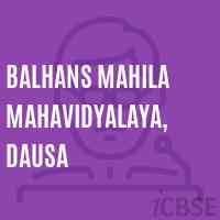 Balhans Mahila Mahavidyalaya, Dausa College Logo