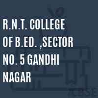 R.N.T. College of B.Ed. ,Sector No. 5 Gandhi Nagar Logo