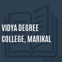 Vidya Degree College, Marikal Logo