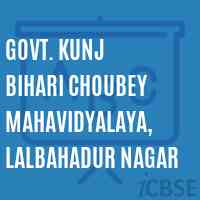 Govt. Kunj Bihari Choubey Mahavidyalaya, Lalbahadur Nagar College Logo