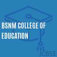 BSNM College of Education Logo