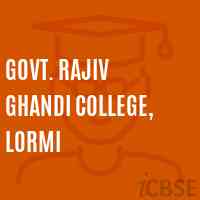 Govt. Rajiv Ghandi College, Lormi Logo