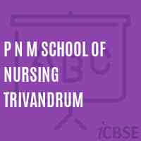 P N M School of Nursing Trivandrum Logo