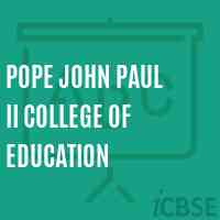 Pope John Paul Ii College of Education Logo