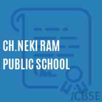 Ch.Neki Ram Public School Logo
