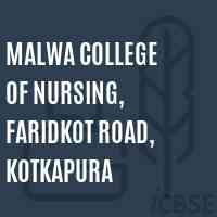 Malwa College of Nursing, Faridkot Road, Kotkapura Logo