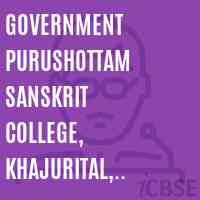 Government Purushottam Sanskrit College, Khajurital, Satna Logo