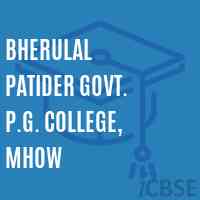 Bherulal Patider Govt. P.G. College, Mhow Logo