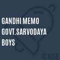 Gandhi Memo Govt.Sarvodaya Boys School Logo