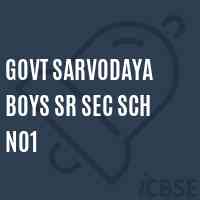 Govt Sarvodaya Boys Sr Sec Sch No1 School Logo