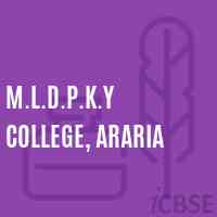 M.L.D.P.K.Y College, Araria Logo