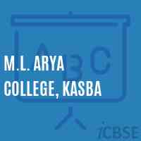 M.L. Arya College, Kasba Logo