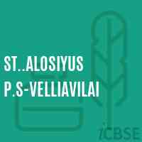 St..Alosiyus P.S-Velliavilai Primary School Logo