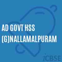 Ad Govt Hss (G)Nallamalpuram High School Logo
