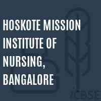 Hoskote Mission Institute of Nursing, Bangalore Logo