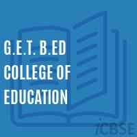 G.E.T. B.Ed College of Education Logo