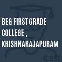 BEG First Grade College , Krishnarajapuram Logo