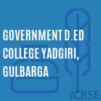 Government D.Ed College Yadgiri, Gulbarga Logo