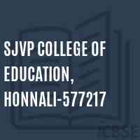 SJVP College of Education, Honnali-577217 Logo