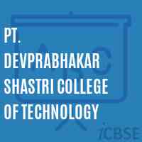 Pt. Devprabhakar Shastri College of Technology Logo