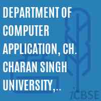 Department of Computer Application, Ch. Charan Singh University, Meerut Logo