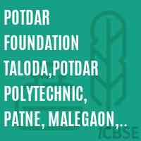Potdar Foundation Taloda,Potdar Polytechnic, Patne, Malegaon, Nashik College Logo