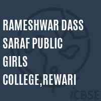 Rameshwar Dass Saraf Public Girls College,Rewari Logo