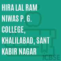 Hira Lal Ram Niwas P. G. College, Khalilabad, Sant Kabir Nagar Logo