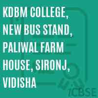 KDBM College, New Bus Stand, Paliwal Farm House, Sironj, Vidisha Logo