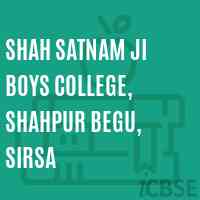Shah Satnam Ji Boys College, Shahpur Begu, Sirsa Logo
