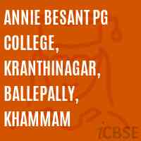 Annie Besant PG College, Kranthinagar, Ballepally, Khammam Logo