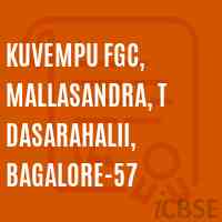 Kuvempu FGC, Mallasandra, T Dasarahalii, Bagalore-57 College Logo