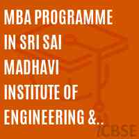Mba Programme In Sri Sai Madhavi Institute of Engineering & Technology Logo