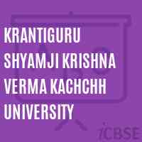 Krantiguru Shyamji Krishna Verma Kachchh University Logo