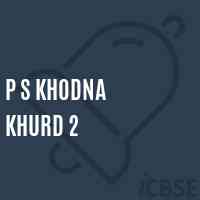 P S Khodna Khurd 2 Primary School Logo