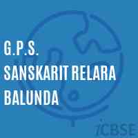 G.P.S. Sanskarit Relara Balunda Primary School Logo