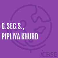 G.Sec.S., Pipliya Khurd Secondary School Logo