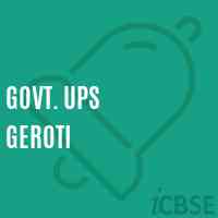 Govt. Ups Geroti Middle School Logo
