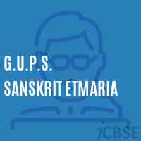 G.U.P.S. Sanskrit Etmaria Middle School Logo